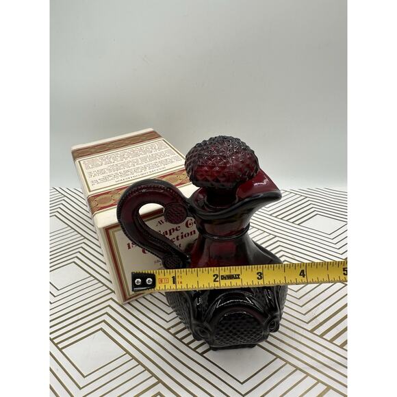 Vintage 1876 Avon Ruby Red Cape Cod Collection Perfume Bottle Full - Picture 4 of 5